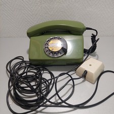 Telefon der Post in grün mit Wählscheibe 80er Jahre FeTAp 791-1 BP 1983