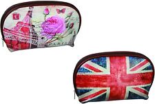 PVC Beutel,Tasche Vintage Look,Paris oder Union Jack, Kosmetiktasche