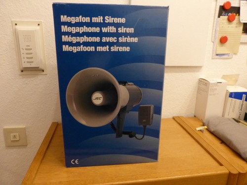 Megafon mit sirene - sirene,, ovp