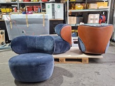 Walter Knoll „Bao“ Lounge Sessel – Stoff/Leder – Drehbar –