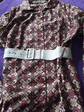 Marken Traumhafte Retro  Hemdbluse Vintage Rot Gürtel GR:M wie L NP:49,99⚠️s.MAß