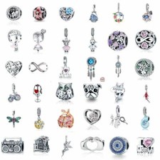 Charm Anhänger Silber 925 Bead Blumen Tiere Charm Geburtstag Geschenk für Frauen