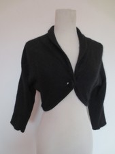 Angora-Jäckchen Bolero H&M Pullover ca XS 32/34 schwarz vintage/P