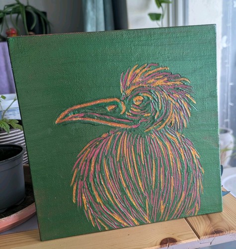 Acrylbild scraffito bild - acrylbild,
