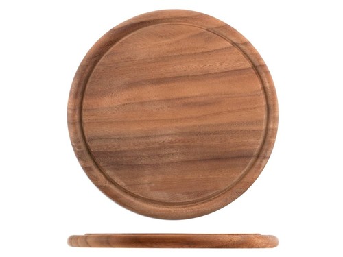 Teller aus dunklem holz 25 - dunklem,