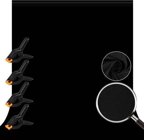 Fotohintergrund schwarz 3x3 - , m