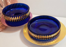 Walther Glas Schale kobaltblau