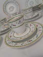 Bernadaud Limoges Artois Vert Kaffeeservice 12 Personen