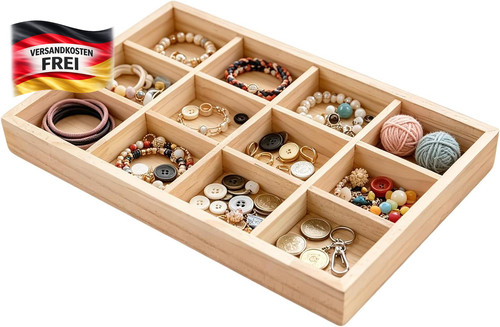 Sortierbox holz mit - holz, 12