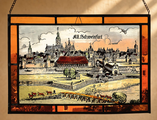 Fensterbild glasmalerei - fensterbild,