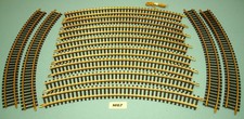 12 gebogene Gleise 6024 - R357,5 vom FLEISCHMANN H0 Modellgleis - sehr gut (M67)