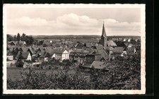 Mengeringhausen, Blick auf Ortschaft mit Kirche, Ansichtskarte 