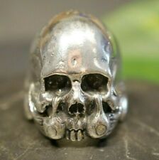 Imposanter Silber Ring Totenkopf Skull Memento Mori Rocker Biker Schädel Schwer