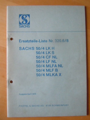 Sachs ersatzteilliste - sachs, 50/4