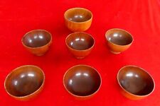 7 x Japan Reisschalen Suppe Holzschale Reis-Servierschüssel hochwertig signiert