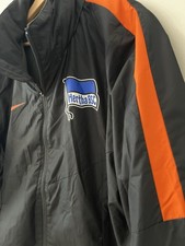 Hertha BSC Gefüttert Jacke Gr. L Top Zustand Wie Neu mit Kapuze