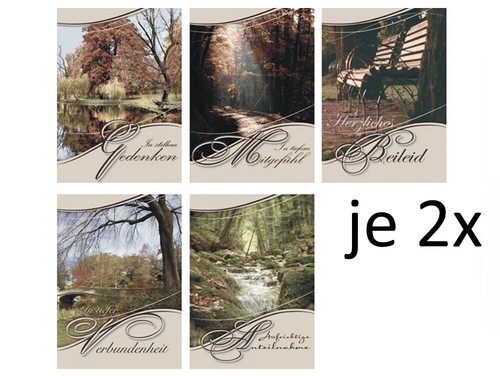 Trauerkarten - 10,