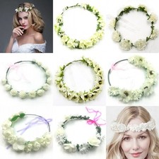 Hippie Stirnband Haarband Haarreifen Kranz Festival Blume Hochzeit Weiß