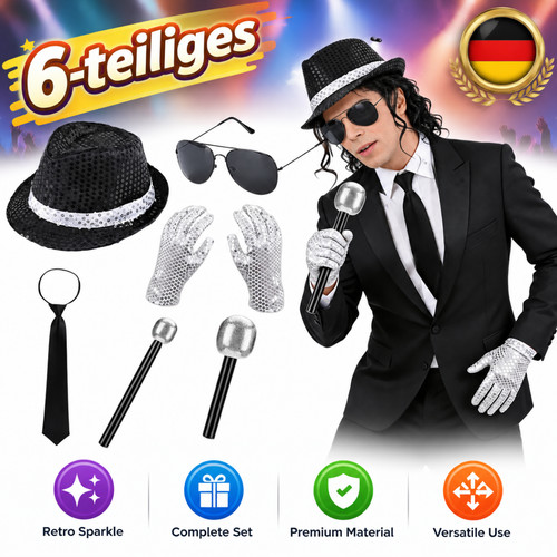 Rockstar kostüm teilig - kostüm, 6-teilig