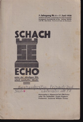 Schach echo 6 von - echo, 7.jg