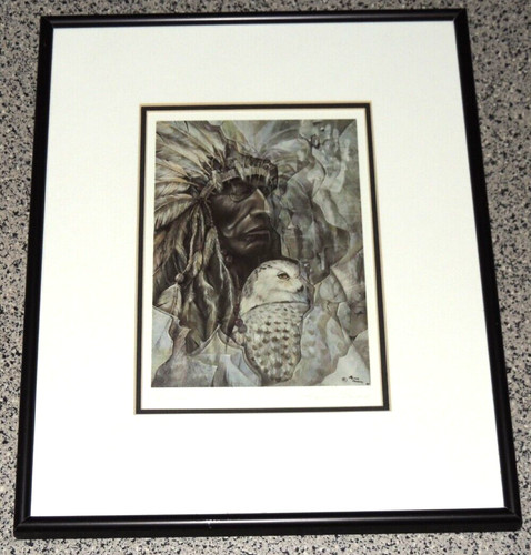 Gerahmtes wandbild indianer - wandbild,