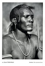 Ostafrika * Junger Massai-Krieger *  Bilddokument um 1938