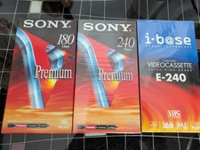 3x VHS Videokassetten Sony Premium 240 min /180 min I Base 240min