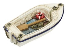 Miniatur Ruderboot, altes Ruderboot ca. 7 cm, Polyresin