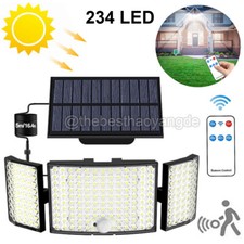 234 LED Solarleuchte mit Bewegungsmelder Solarlampe Außen Fluter Sensor Strahler