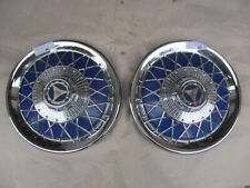 Vespa Piaggio, Lambretta Vigano Radkappen, neu,"NOS", 2 Stück blau, orig!