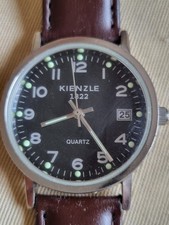 Kienzle 1822 Quartz Armbanduhr Gehäuse- Farbe silbern,  Armband Leder braun