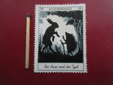 Märchen : Reklamemarke  :  Der Hase und der Igel    JUGENDHILFE