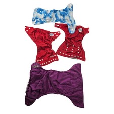 Lot of 4 snap cloth diapers