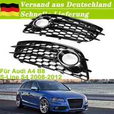 Paar Für Audi A4 B8 S-Line S4 2008-2012 Wabengrill Nebelscheinwerfer Chrom Grill