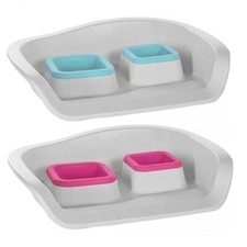 Twice & Nice Futterset - Futterbar Futtercenter Tablett für Futter und Wasser 