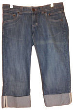 Damen Jeans Hose 3/4 Länge blau 36 38 Denim Zara Baumwollmischung NEU