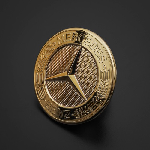 Mercedes emblem stern gold - mercedes,