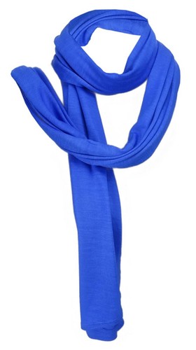 Schal blau einfarbig - in,