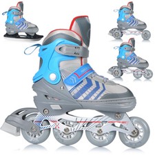 Inliner Kinder Erwachsene Inlineskates 4in1 Rollschuhe Schlittschuhe Verstellbar