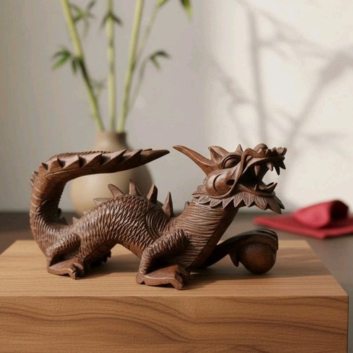 Drache aus holz skulptur - aus,