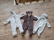 BABY-OVERALL  Strampler Anzug 3 Stück 2 H&M 1 Topomini GR.62 Winter