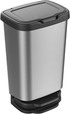 Mülleimer Treteimer Abfalleimer Jive 40 l Papierkorb Alu Optik Ascheimer Liter