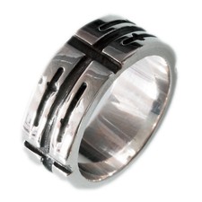 Design Band Ring 925 Silber herren schmuck biker harley chopper LARP rock gothic