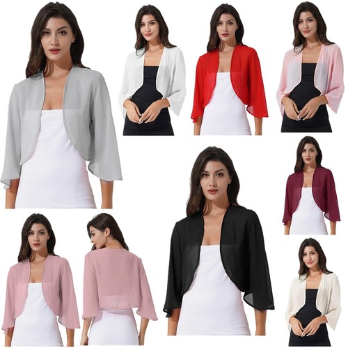 Damen chiffon bolero festlich - chiffon,