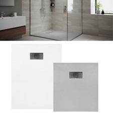 Duschwanne Steinoptik SMC Antirutsch Duschtasse Ablaufgarnitur Edelstahl Ablauf