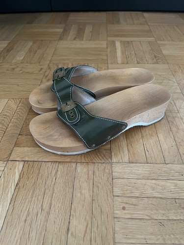 Scholl clogs holz grün - holz, 37