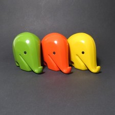 3 x Luigi Colani Spardose, Elefant Drumbo, 70er Jahre