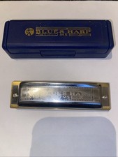 Hohner Mundharmonica Blues Harp MS C Etui Silber Sehr Gut in OVP