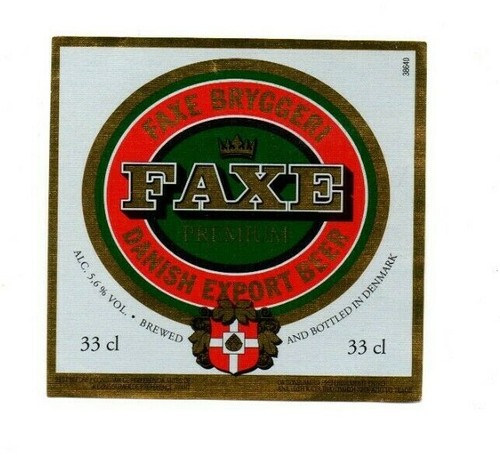 Dänemark bieretikett faxe - bieretikett,