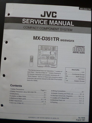 Original service manual jvc - service,